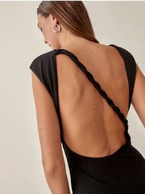 Reformation Nili Knit Dress, XS Black